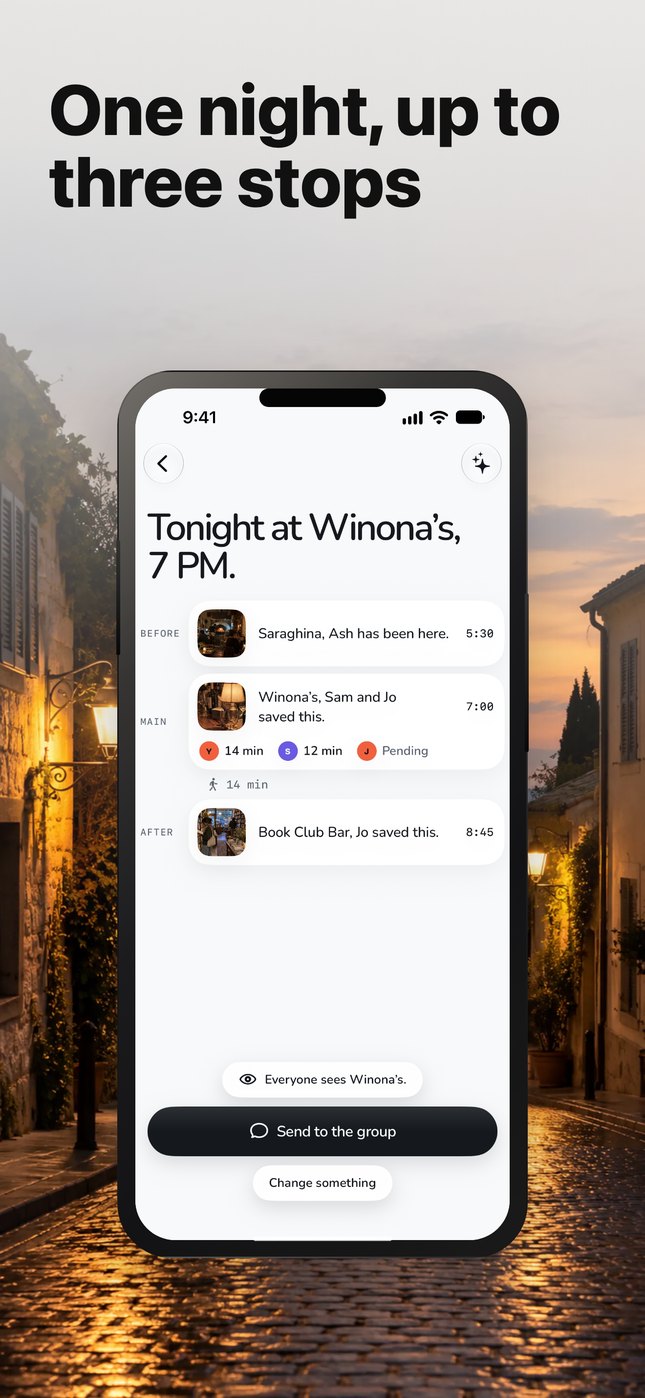 One night, up to three stops