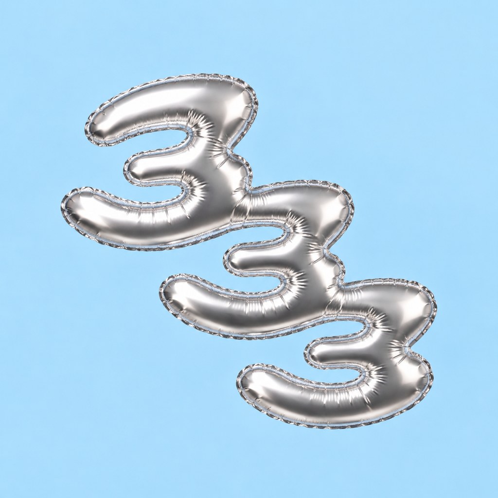 333 logo as balloon