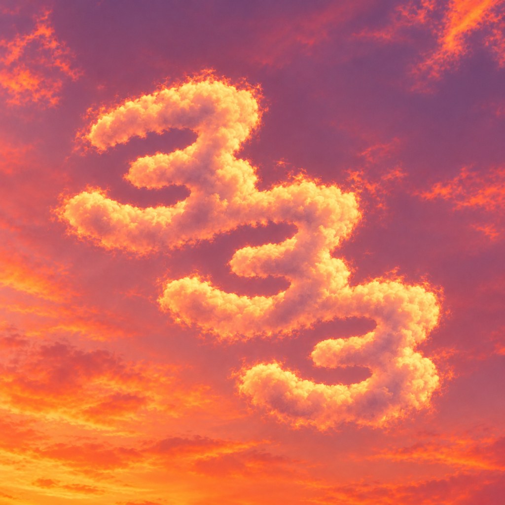 333 cloud at sunset